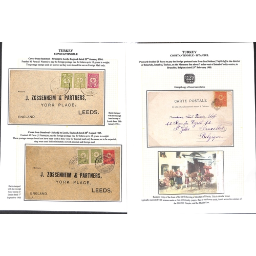 1809 - 1876-1923 Stamps and postal history, the well written up collection containing ninety covers and car... 