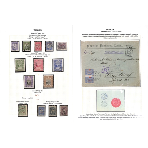 1809 - 1876-1923 Stamps and postal history, the well written up collection containing ninety covers and car... 