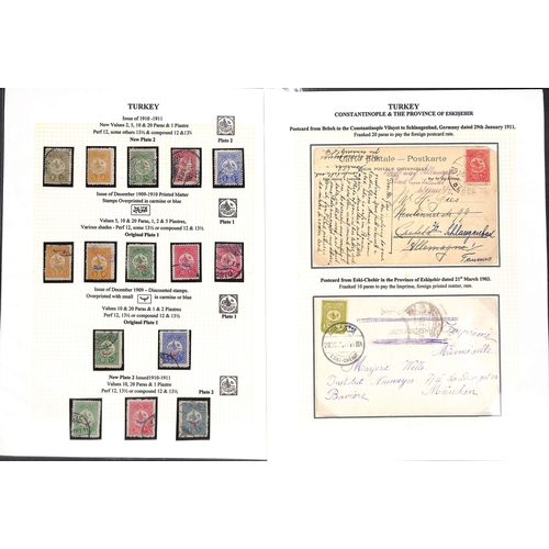 1809 - 1876-1923 Stamps and postal history, the well written up collection containing ninety covers and car... 