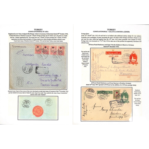 1809 - 1876-1923 Stamps and postal history, the well written up collection containing ninety covers and car... 