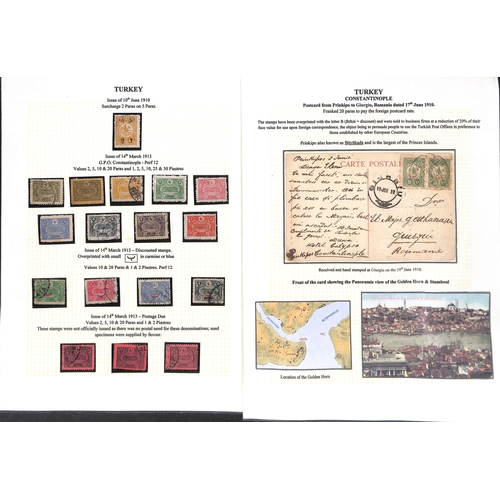 1809 - 1876-1923 Stamps and postal history, the well written up collection containing ninety covers and car... 