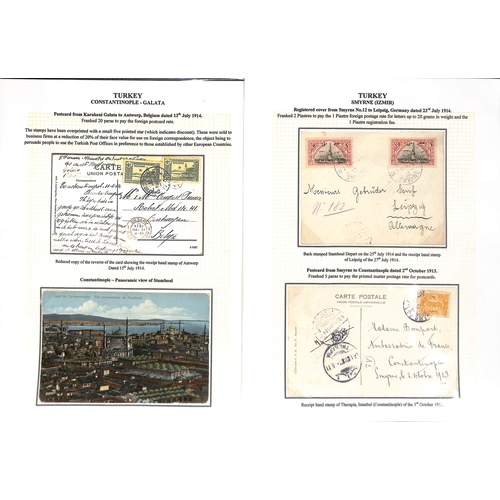 1809 - 1876-1923 Stamps and postal history, the well written up collection containing ninety covers and car... 