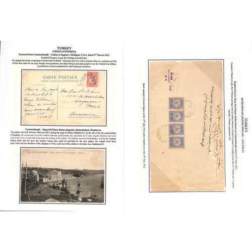 1809 - 1876-1923 Stamps and postal history, the well written up collection containing ninety covers and car... 