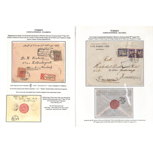 1809 - 1876-1923 Stamps and postal history, the well written up collection containing ninety covers and car... 