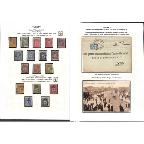 1809 - 1876-1923 Stamps and postal history, the well written up collection containing ninety covers and car... 