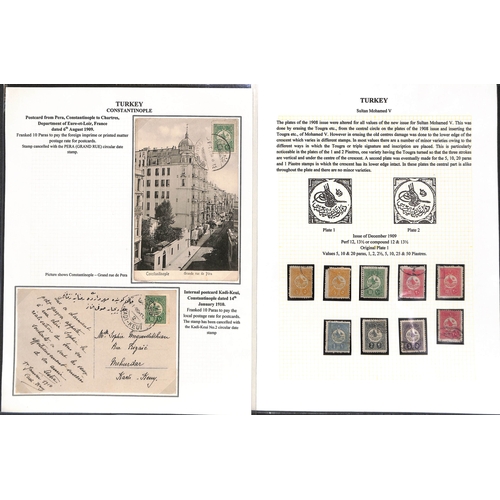 1809 - 1876-1923 Stamps and postal history, the well written up collection containing ninety covers and car... 