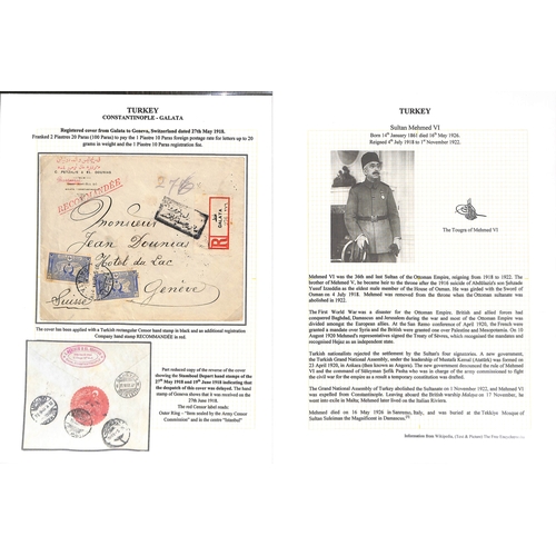 1809 - 1876-1923 Stamps and postal history, the well written up collection containing ninety covers and car... 