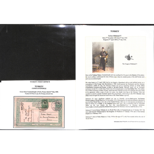 1809 - 1876-1923 Stamps and postal history, the well written up collection containing ninety covers and car... 