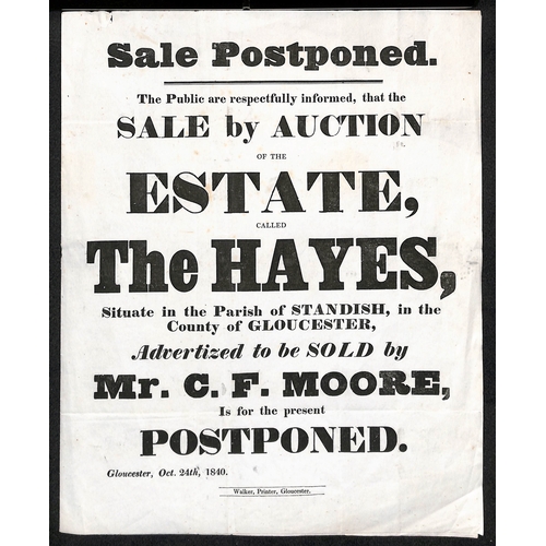 13 - 1d Blacks. 1840 (Oct 28) Printed notice 