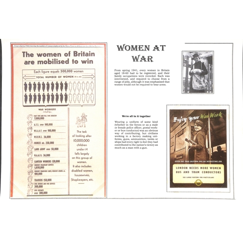 643 - Women at War. The very well written up collection on 103 double pages, entitled 