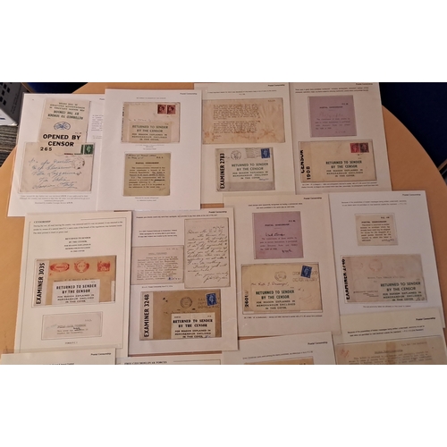 650 - Censorship. 1939-45 Covers and cards from, to or within G.B, including returned items with enclosed ... 