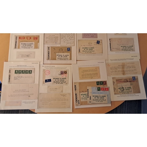 650 - Censorship. 1939-45 Covers and cards from, to or within G.B, including returned items with enclosed ... 