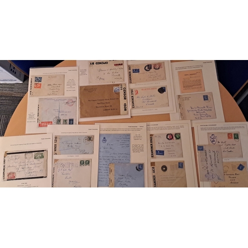 650 - Censorship. 1939-45 Covers and cards from, to or within G.B, including returned items with enclosed ... 