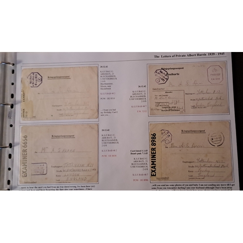 659 - 1939-44 Covers, cards and ephemera from Pte Albert Harris, 5th Battn The Buffs, including conscripti... 