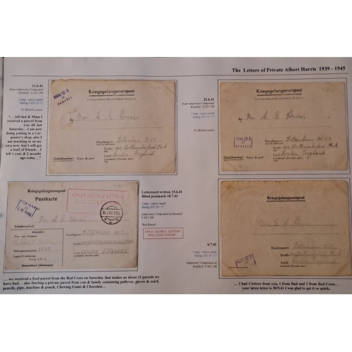 659 - 1939-44 Covers, cards and ephemera from Pte Albert Harris, 5th Battn The Buffs, including conscripti... 