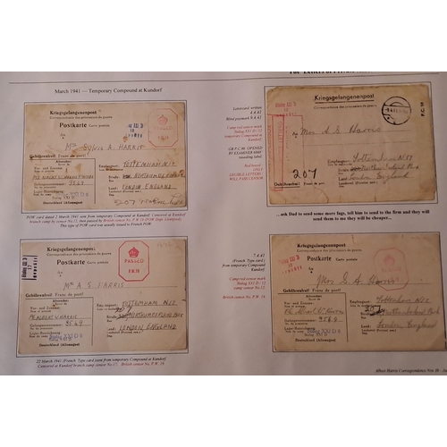 659 - 1939-44 Covers, cards and ephemera from Pte Albert Harris, 5th Battn The Buffs, including conscripti... 