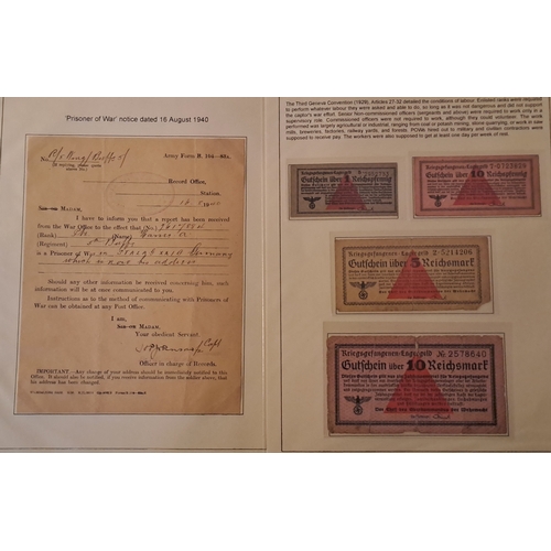 659 - 1939-44 Covers, cards and ephemera from Pte Albert Harris, 5th Battn The Buffs, including conscripti... 