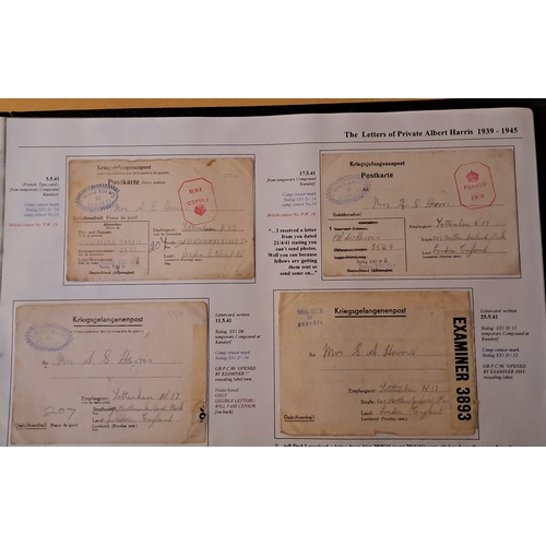 659 - 1939-44 Covers, cards and ephemera from Pte Albert Harris, 5th Battn The Buffs, including conscripti... 