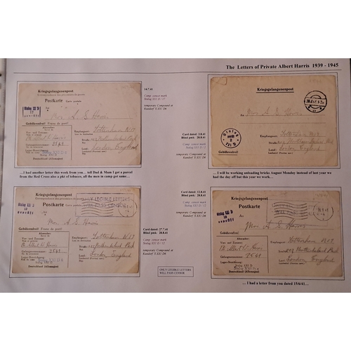 659 - 1939-44 Covers, cards and ephemera from Pte Albert Harris, 5th Battn The Buffs, including conscripti... 