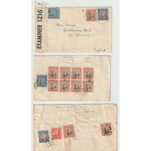 632 - Burma/China. 1938-43 Covers from or to Major J.G.W Evans who served with the Burma Frontier Service ... 