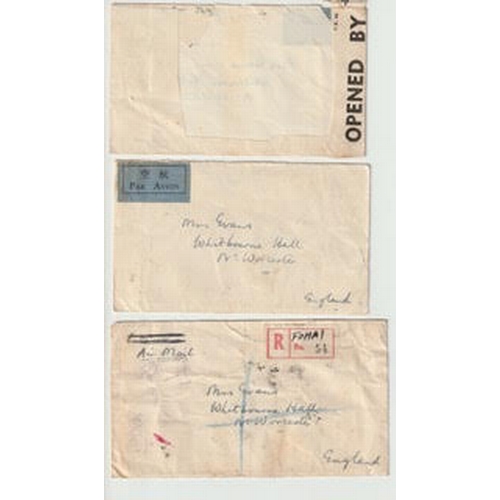 632 - Burma/China. 1938-43 Covers from or to Major J.G.W Evans who served with the Burma Frontier Service ... 