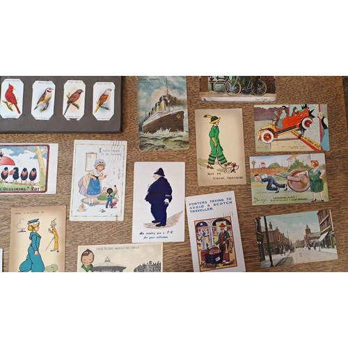 3 - Picture Postcards/Cigarette Cards. 1900-30 Picture postcards including 