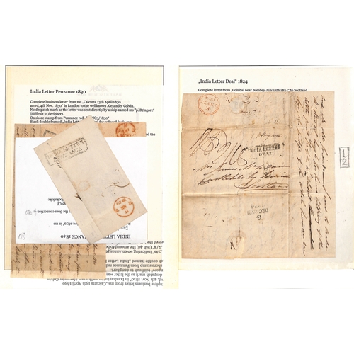 1815-56 Entire letters and entires (25) sent between India and G.B, or ...