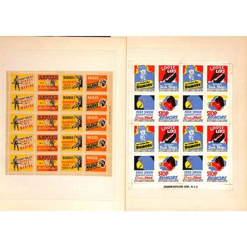 WW2 Patriotic Labels. British labels in sheets (8) including 