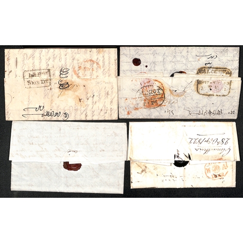 1820-34 Entire letters to, from or within India, including oval framed ...