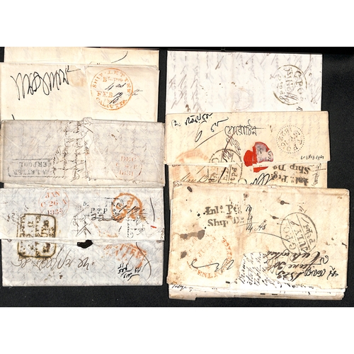 1820-34 Entire letters to, from or within India, including oval framed ...