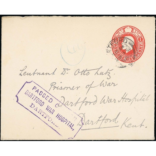 373 - 1916-19 Covers and cards (15) including 1917 3d registration envelope with violet oval 