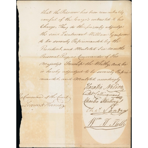 385 - Admiral Lord Nelson.  c.1785 Part document 