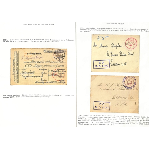 371 - 1914 (Sep. - Dec.) Covers and cards from (4) or to (3) P.O.Ws or internees comprising two covers fro... 