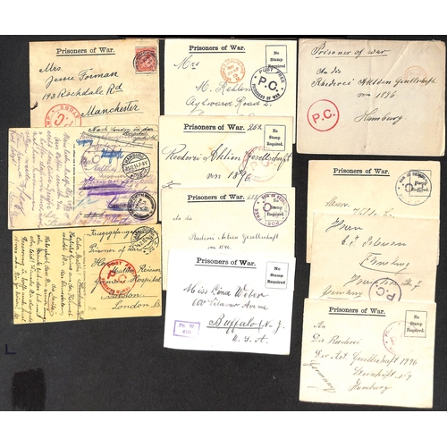 372 - 1914-c.1917 Covers and cards including 1914 (Sep 10) cover from Monmouth to London endorsed 