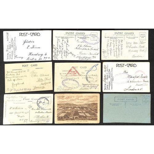 375 - Isle of Man.  c.1915-17 Picture postcards produced in Knockaloe Camp, one with views of the camp, th... 