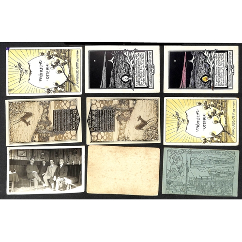 375 - Isle of Man.  c.1915-17 Picture postcards produced in Knockaloe Camp, one with views of the camp, th... 