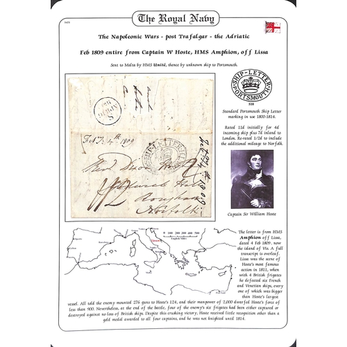 393 - William Hoste.  1809 (Feb 4) Letter from Hoste to his father in Norfolk, headed 