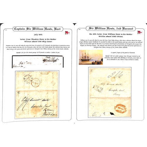 395 - Hoste.  1831-32 Entire letters from Hoste s two sons (both then 13 years old) to their mother at Ha... 