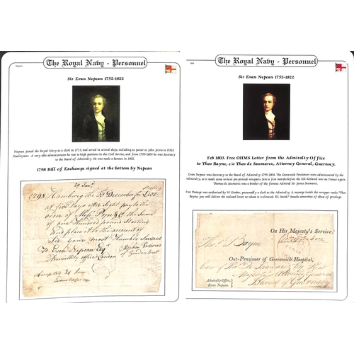 404 - Frees/Sir Evan Nepean.  1803 (Feb 18) Entire with partly printed heading and address 