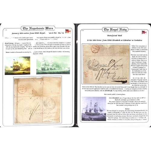 407 - 1814 Entire letters from Lt. I. Brown on H.M.S 