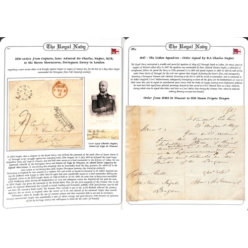 411 - Admiral Napier.  1836 (Jan 3) Letter concerning a court action against Napier for money due for the ... 