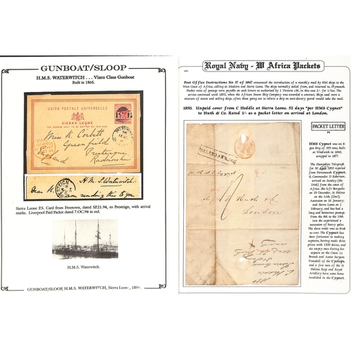 419 - Sierra Leone.  1850 (Jan 30) Entire from Sierra Leone to London 