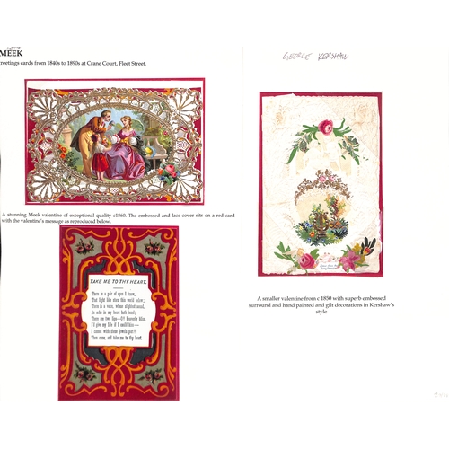 39 - c.1840-70 Valentine cards on pages illustrating the principal manufactures, comprising cards by Jose... 