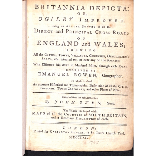 18 - Britannia Depicta, or Ogilby Improved, being an actual survey of all the direct and principal cross ... 