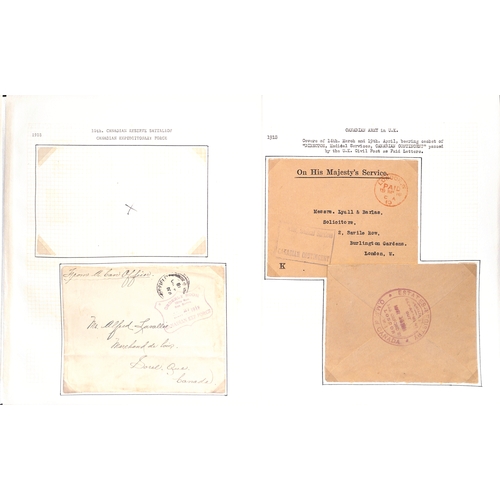 369 - World War One - Australian/Canadian Forces.  1916-19 Covers to Australian forces in G.B (25), all re... 