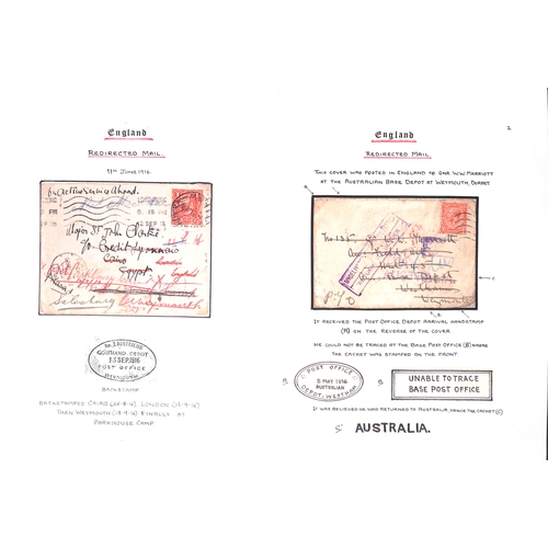 369 - World War One - Australian/Canadian Forces.  1916-19 Covers to Australian forces in G.B (25), all re... 
