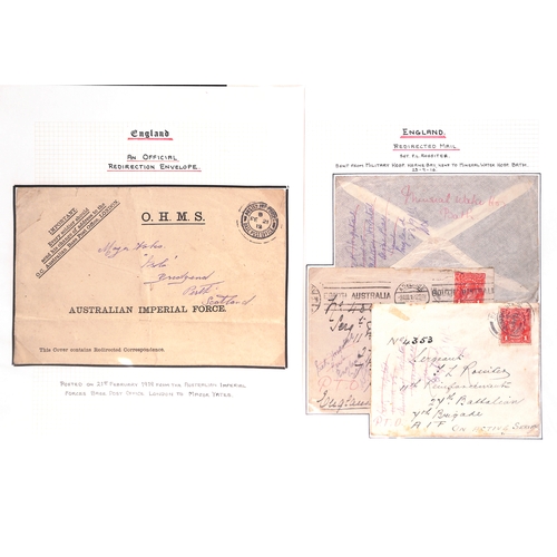 369 - World War One - Australian/Canadian Forces.  1916-19 Covers to Australian forces in G.B (25), all re... 
