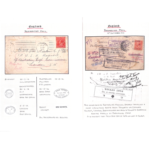 369 - World War One - Australian/Canadian Forces.  1916-19 Covers to Australian forces in G.B (25), all re... 