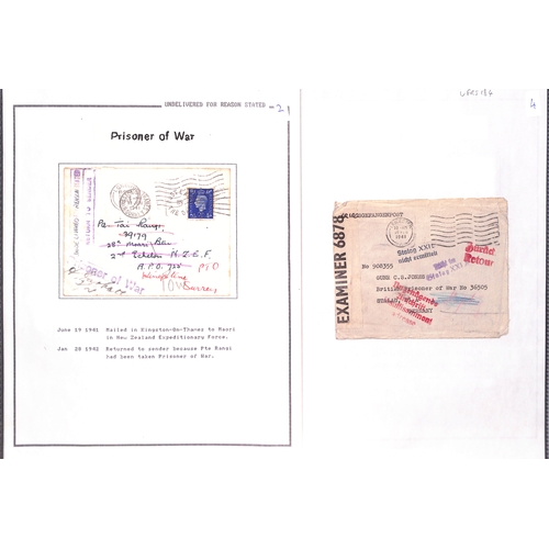 383 - 1941-47 Covers and cards to British or allied forces all returned or redirected with explanatory cac... 