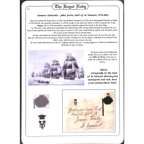 387 - Admiral John Jervis, Earl St. Vincent.  1798 (July 9) Order from the 